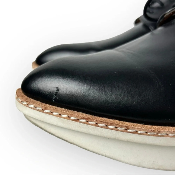 10 Crosby Derek Lam Black and White Platform Loafers - Picture 7 of 10